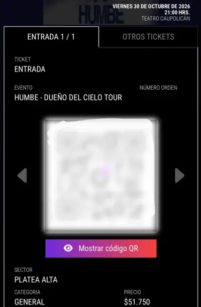 Entrada Humbe Dueño del Cielo - miniatura 2