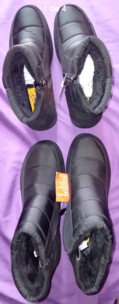 Botas negras acolchadas nuevas - miniatura 1