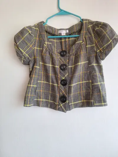 Blusa de cuadros con botones - miniatura 3