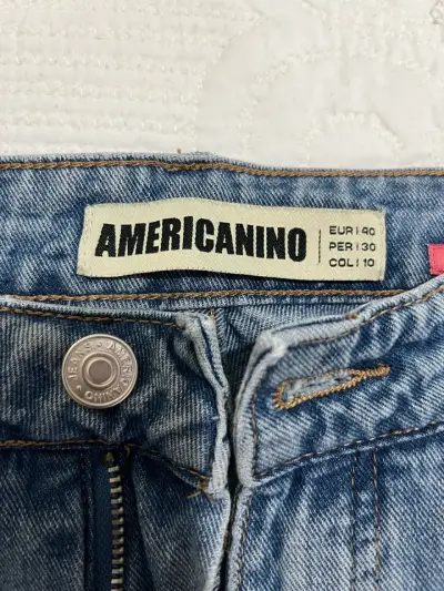 Jeans Americanino azules wide leg - miniatura 1