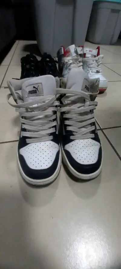 Zapatillas deportivas Puma blancas y negras - miniatura 2