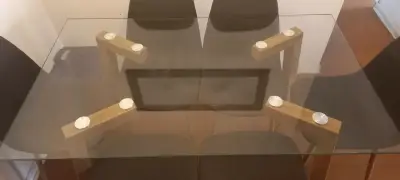 Juego comedor vidrio 6 sillas - miniatura 2