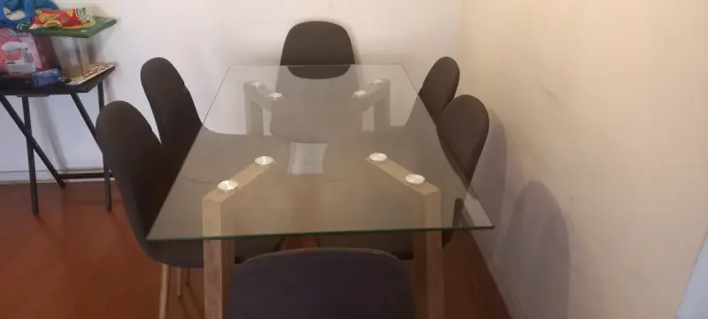 Juego comedor vidrio 6 sillas - 3