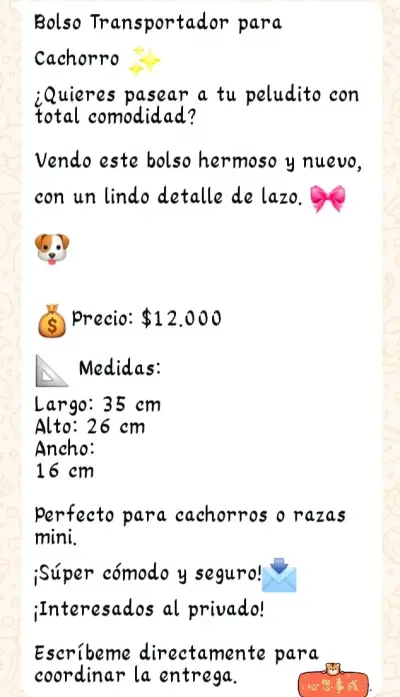Bolso transporte cachorro - miniatura 5
