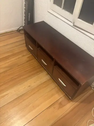 Rack de TV madera oscuro - miniatura 2
