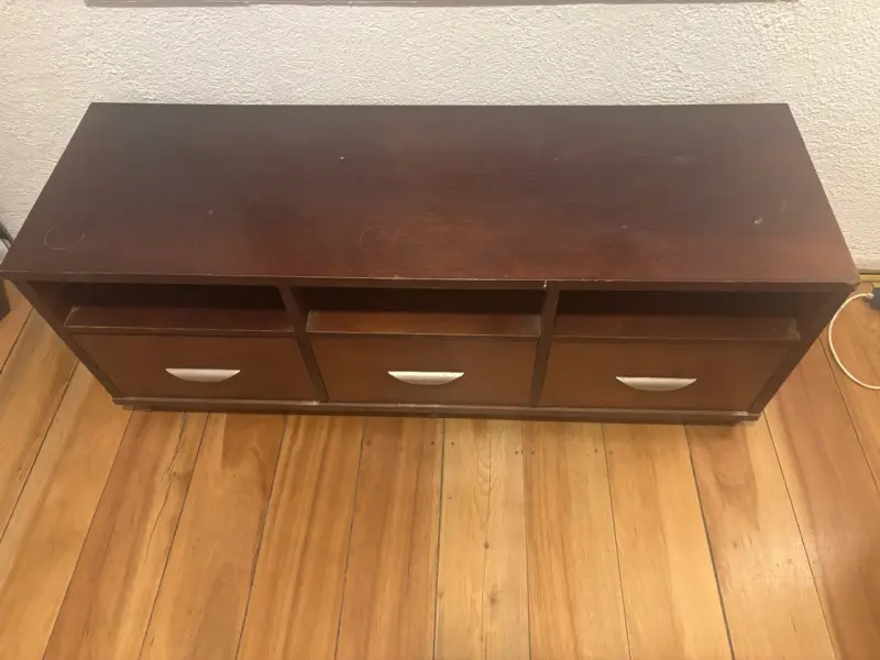 Rack de TV madera oscuro - 3