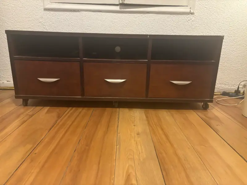 Rack de TV madera oscuro - 5