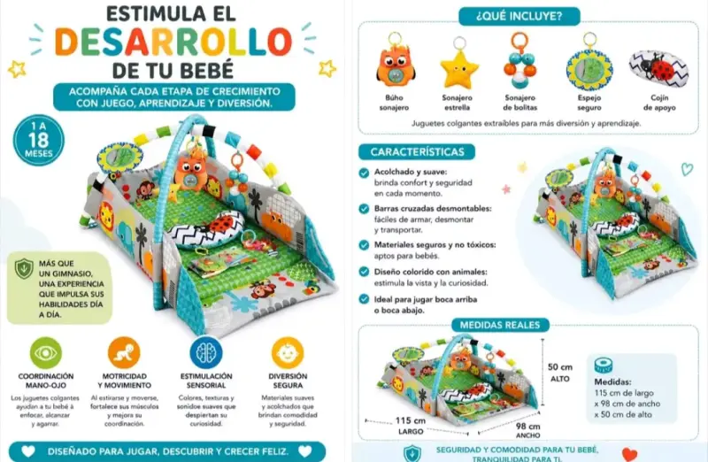 Gimnasio de actividades para bebés Nuevo - 4