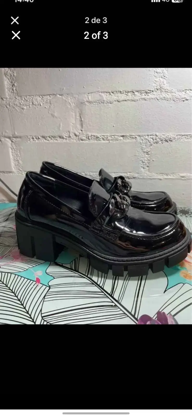 Zapatos negros Todopiel con cadenas - 2