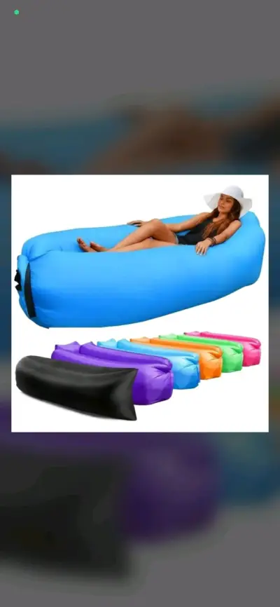 Sofá inflable azul - miniatura 1