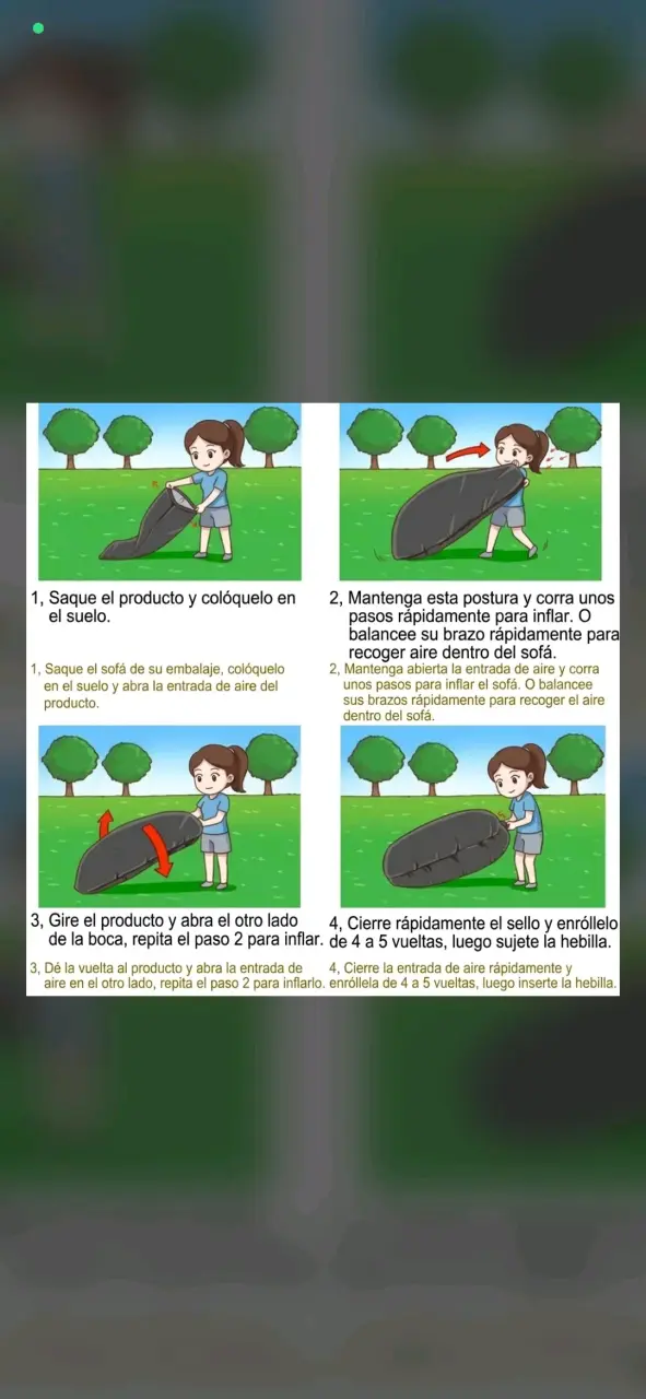 Sofá inflable azul - 2
