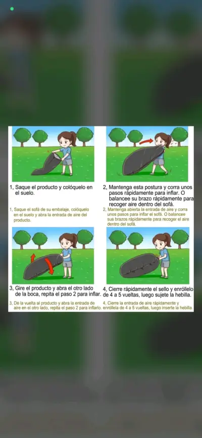 Sofá inflable azul - miniatura 2