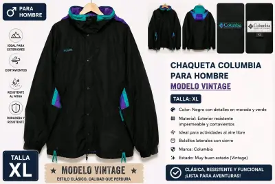 Chaqueta Columbia hombre vintage - miniatura 1