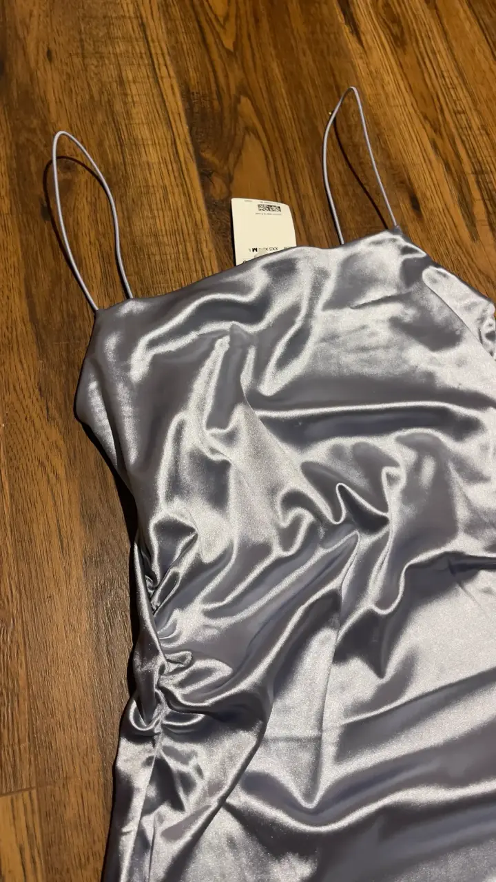 Vestido de satin H&M nuevo - 4