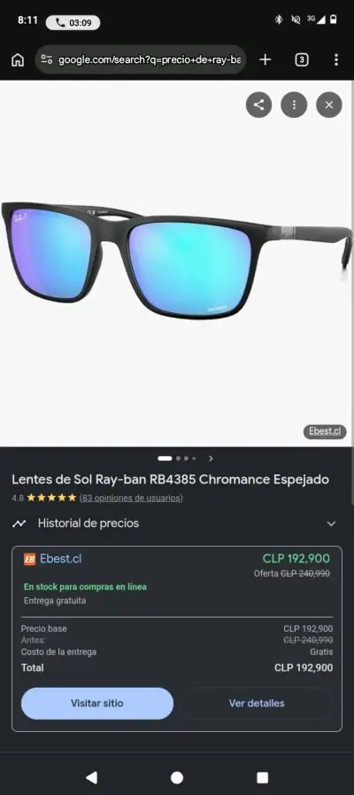 Gafas de sol Ray-Ban negras - miniatura 4