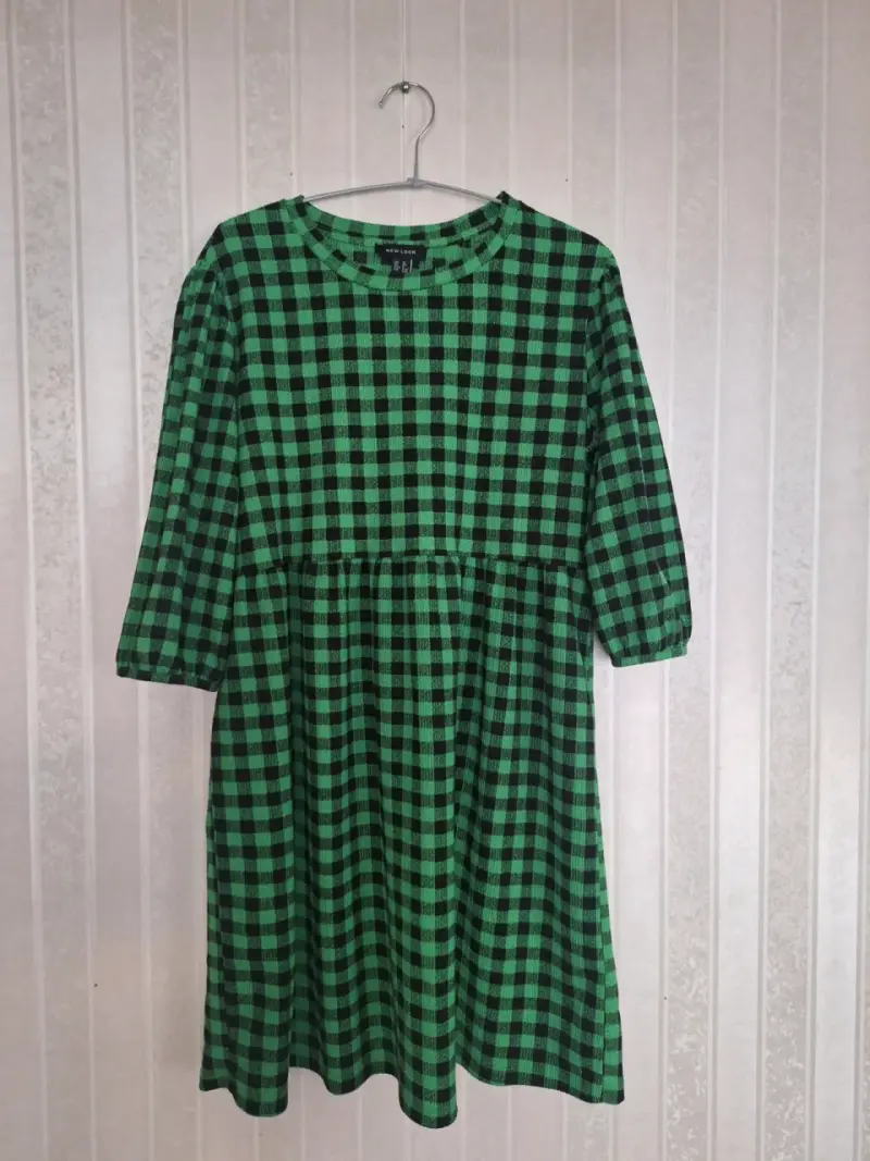 Vestido a cuadros verdes - 2