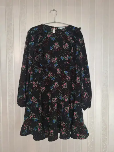 Vestido floral de manga larga - miniatura 1