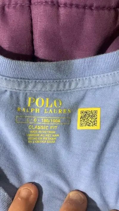 Polera POLO azul claro de algodón, - miniatura 3
