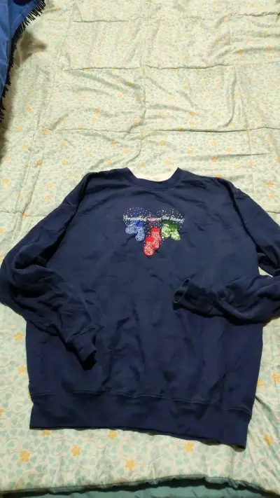 Polerón azul con diseño - miniatura 1