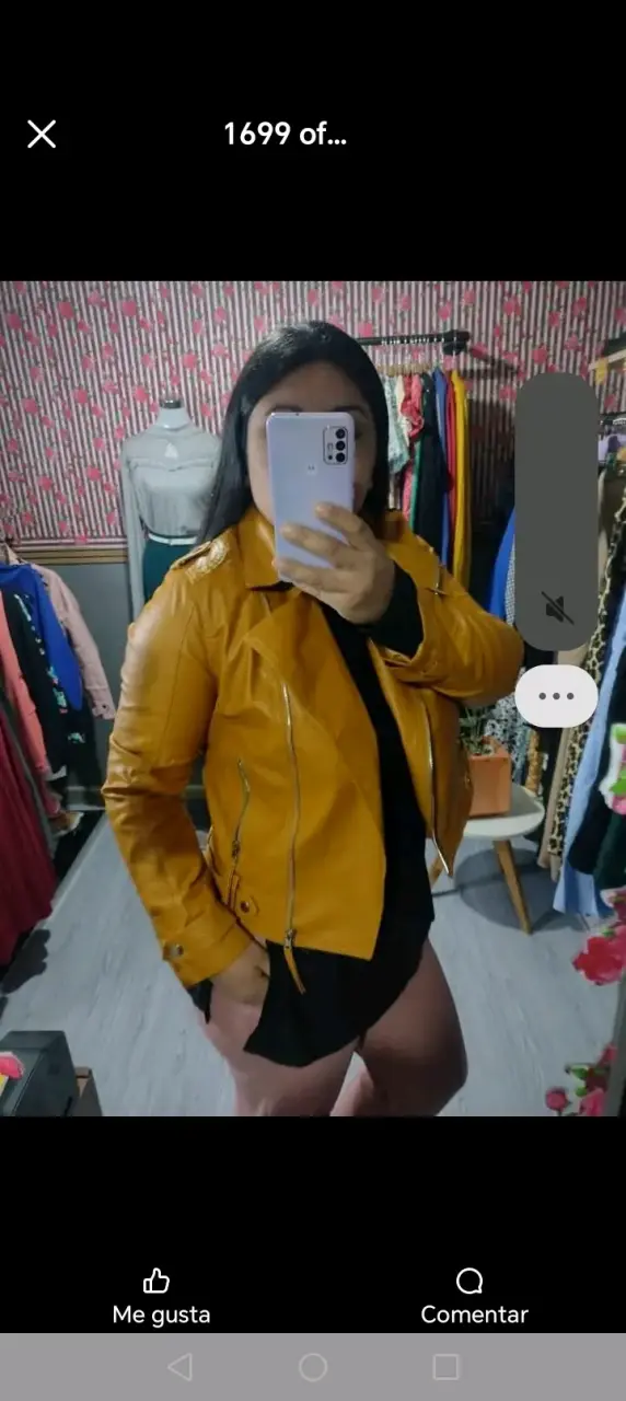 Chaqueta amarilla de cuero sintético - 3