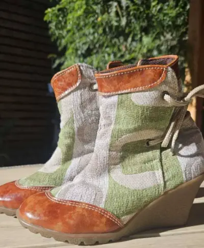 Botines talla 35 de tela camuflada - miniatura 1