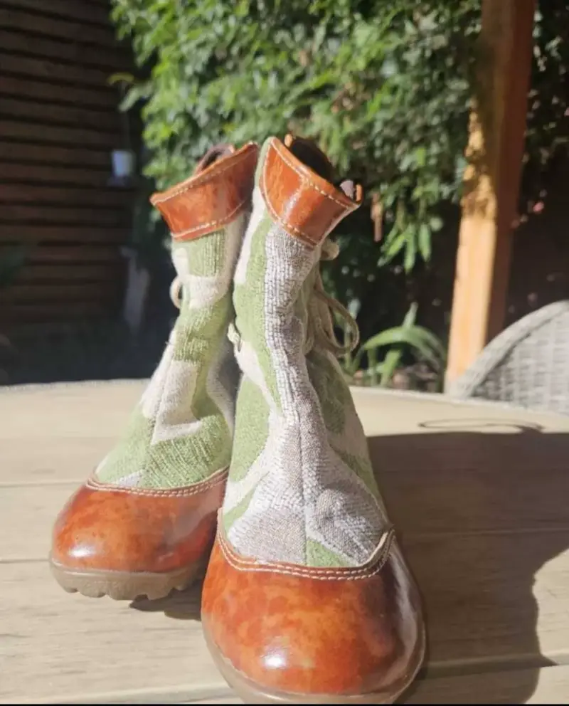 Botines talla 35 de tela camuflada - 2