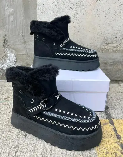 Botas camel con forro de lana - miniatura 2
