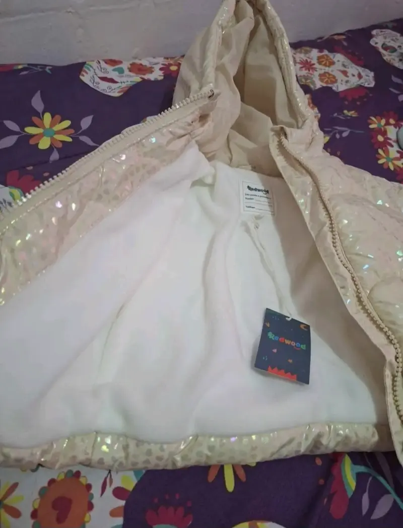 Chaqueta acolchada infantil beige - 2