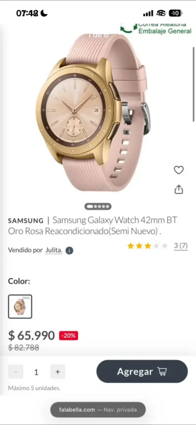 Smartwatch rosado - miniatura 5