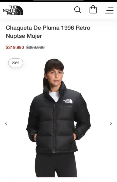 Chaqueta The North Face 1996 Retro Nuptse Mujer - miniatura 1