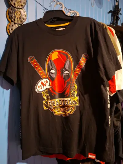 Polera negra Deadpool Marvel - miniatura 1