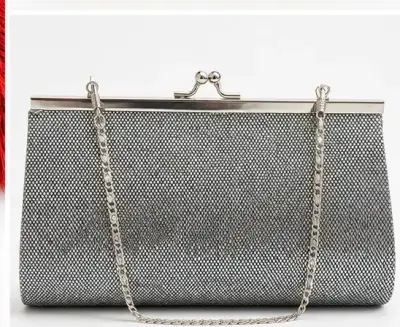 Cartera metálica plateada - miniatura 1