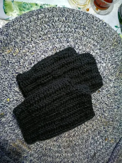 Guantes tejidos color negro - miniatura 2