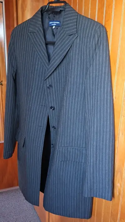 Blazer gris con rayas delgadas - miniatura 1