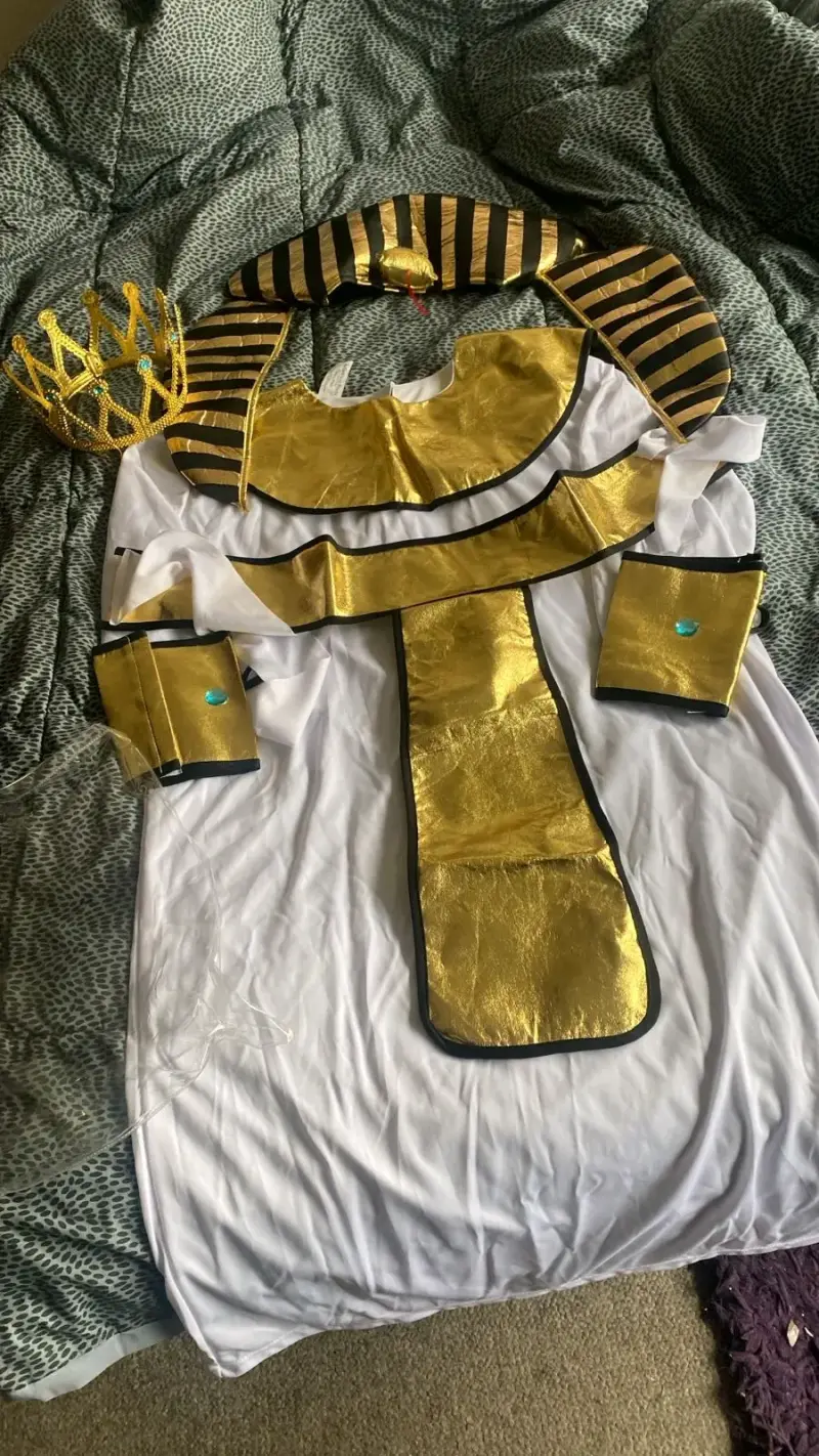 Disfraz Egipcio con Detalles Dorados - 1