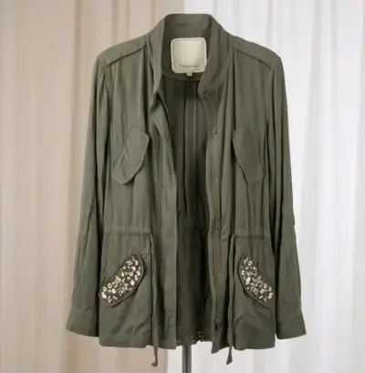 Chaqueta verde con adornos Tatienne - miniatura 1