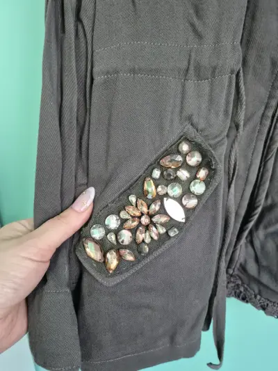 Chaqueta verde con adornos Tatienne - miniatura 3
