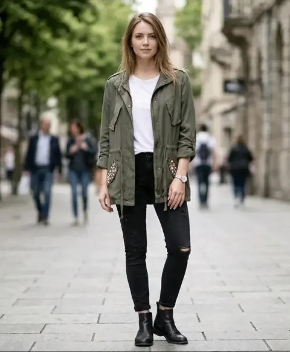 Chaqueta verde con adornos Tatienne - 4
