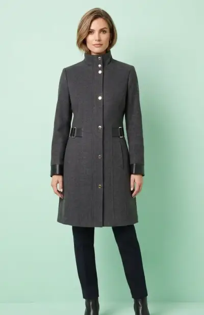 Abrigo gris elegante mujer marca MaGriffe - miniatura 1