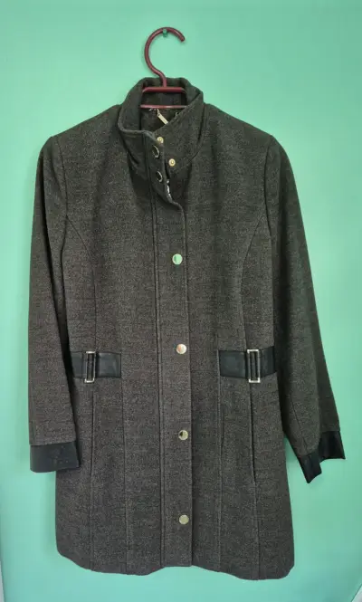 Abrigo gris elegante mujer marca MaGriffe - miniatura 2