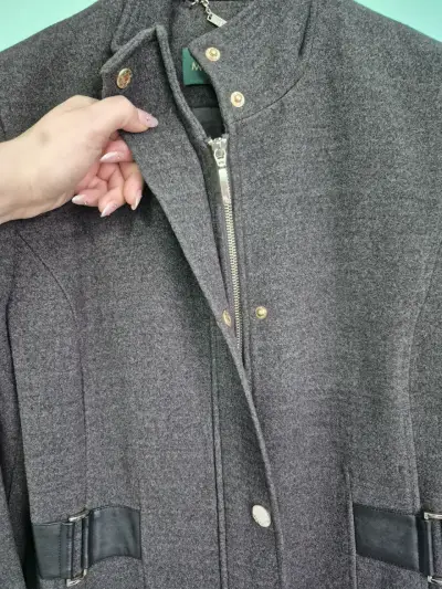 Abrigo gris elegante mujer marca MaGriffe - miniatura 3