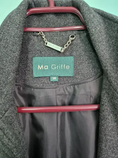 Abrigo gris elegante mujer marca MaGriffe - miniatura 4