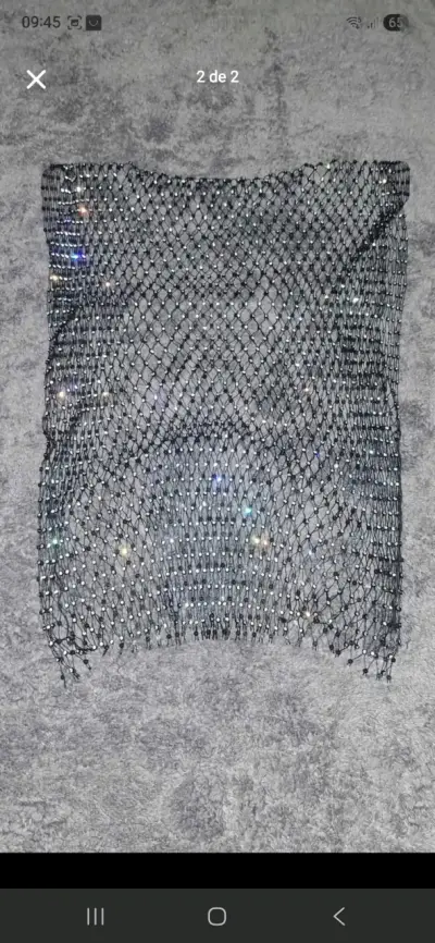 Top transparente con brillantes - miniatura 2