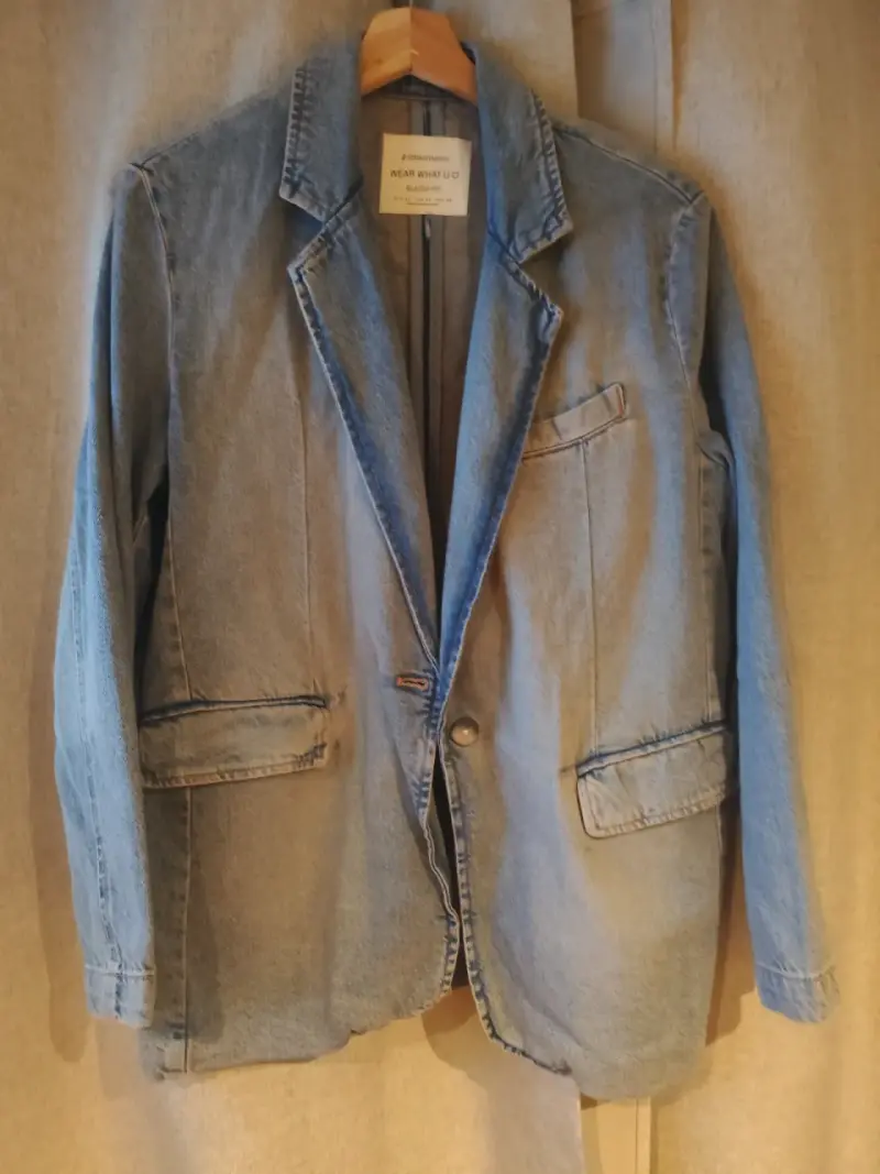 Blazer de mezclilla azul - 1