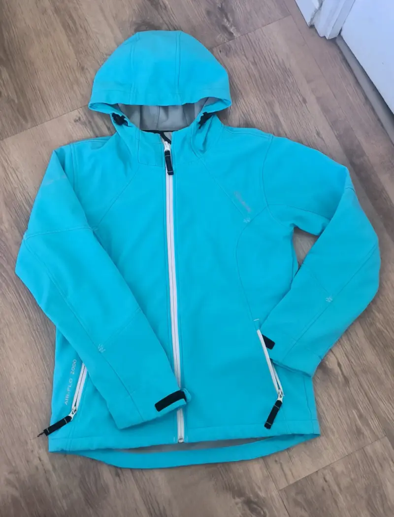 Chaqueta outdoor azul con capucha - 1