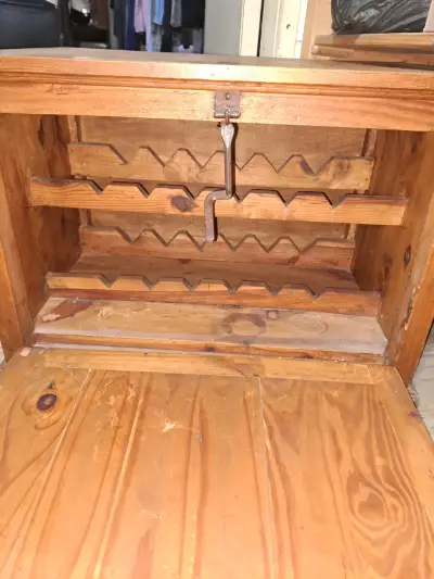 Baúl/bar de madera antiguo mexicano - miniatura 2