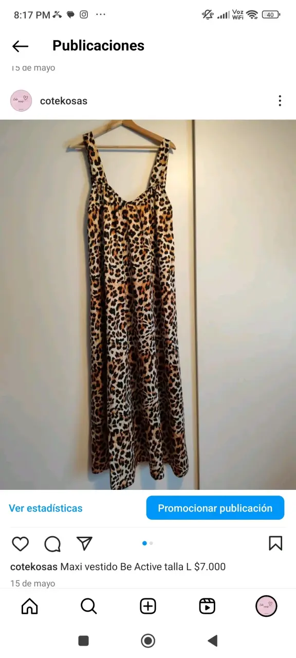 Vestido largo animal print - 2