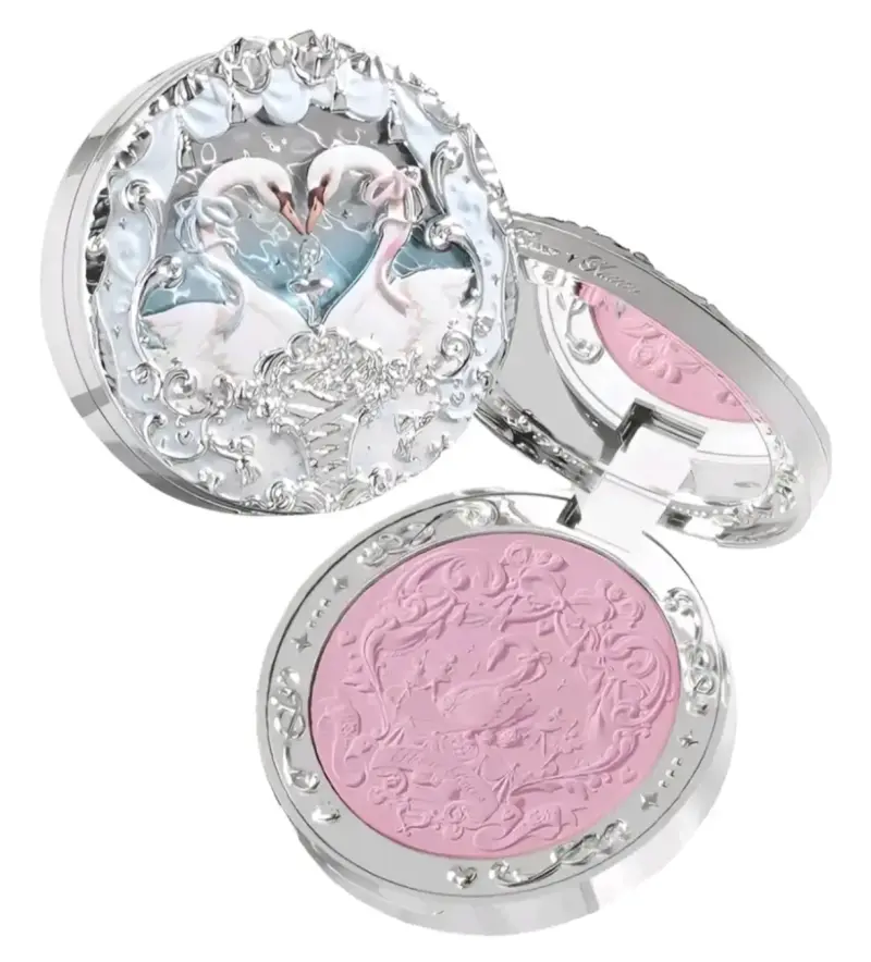 Polvo compacto con diseño de cisnes - 1