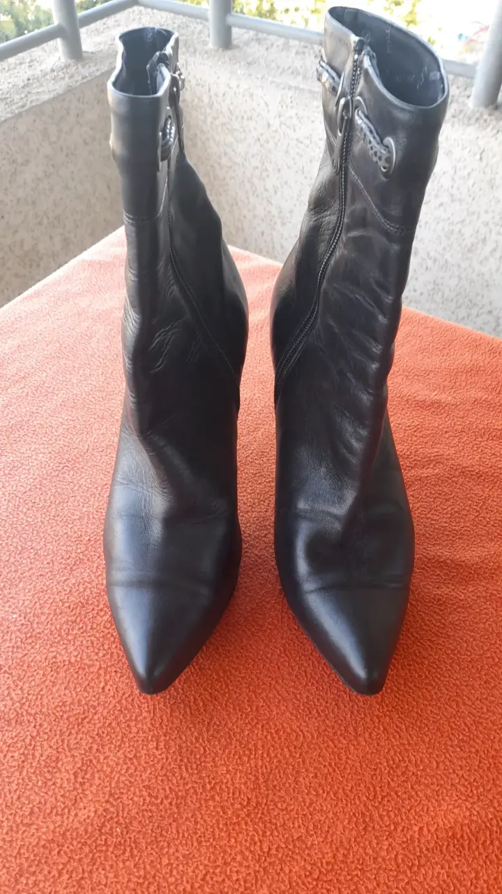 Botines de cuero negro - 5