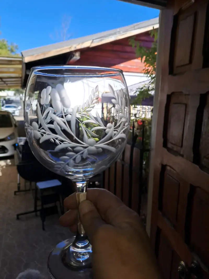 Copas de cristal talladas a mano - 1